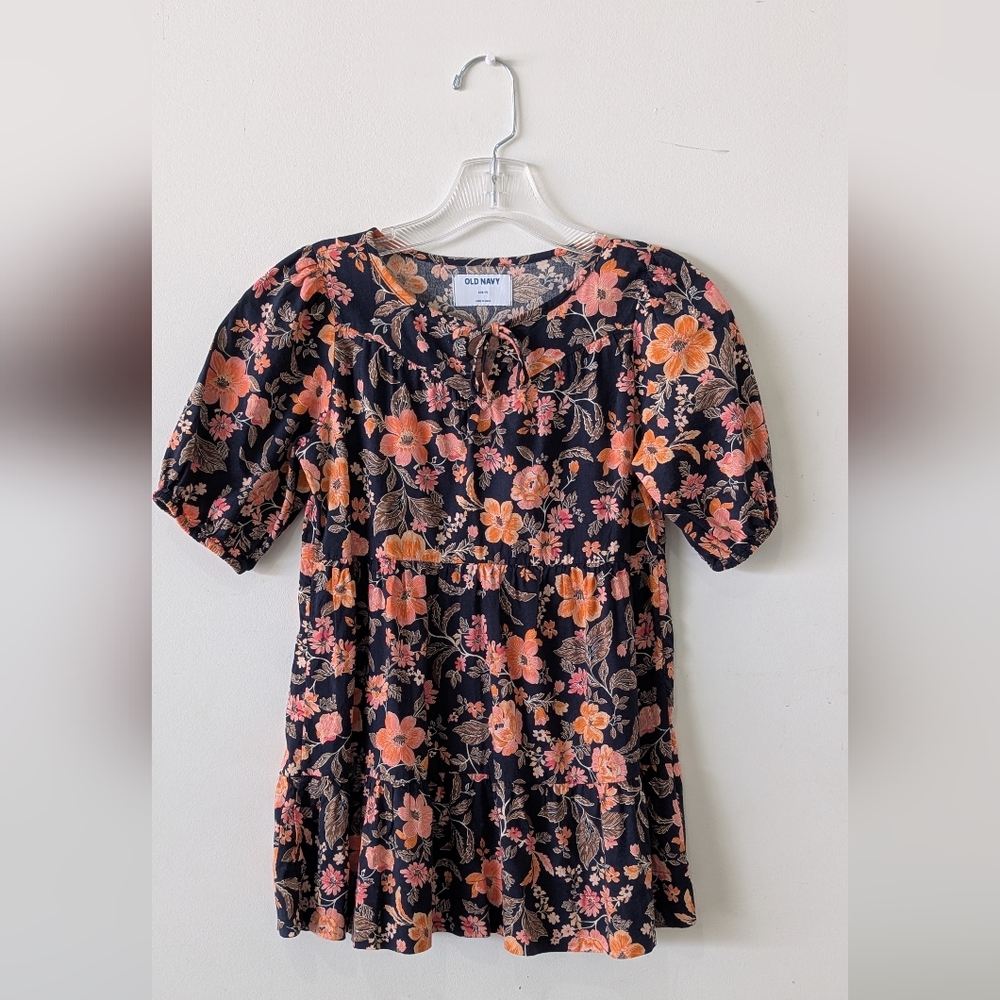 Old Navy Orange Smocked Ruffled Sundress